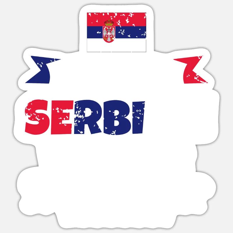 Serbien Sticker Größe S (10 x 10 cm)