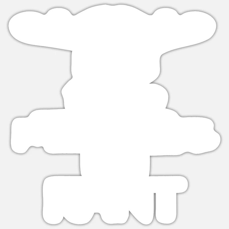 Camicia di filosofia: il prussiano Immanuel Kant - Sticker formato S (10 x 10 cm) - bianco opaco
