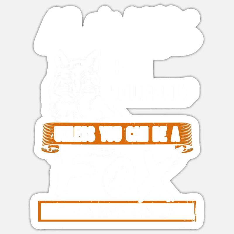Fox - Sticker taille S (10 x 10 cm) - blanc mat