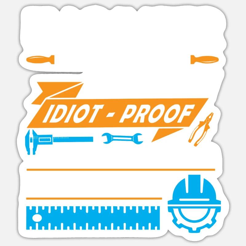 Ingenieur Engineer Beruf WItz Geschenk - Sticker Größe S (10 x 10 cm) - Mattweiß