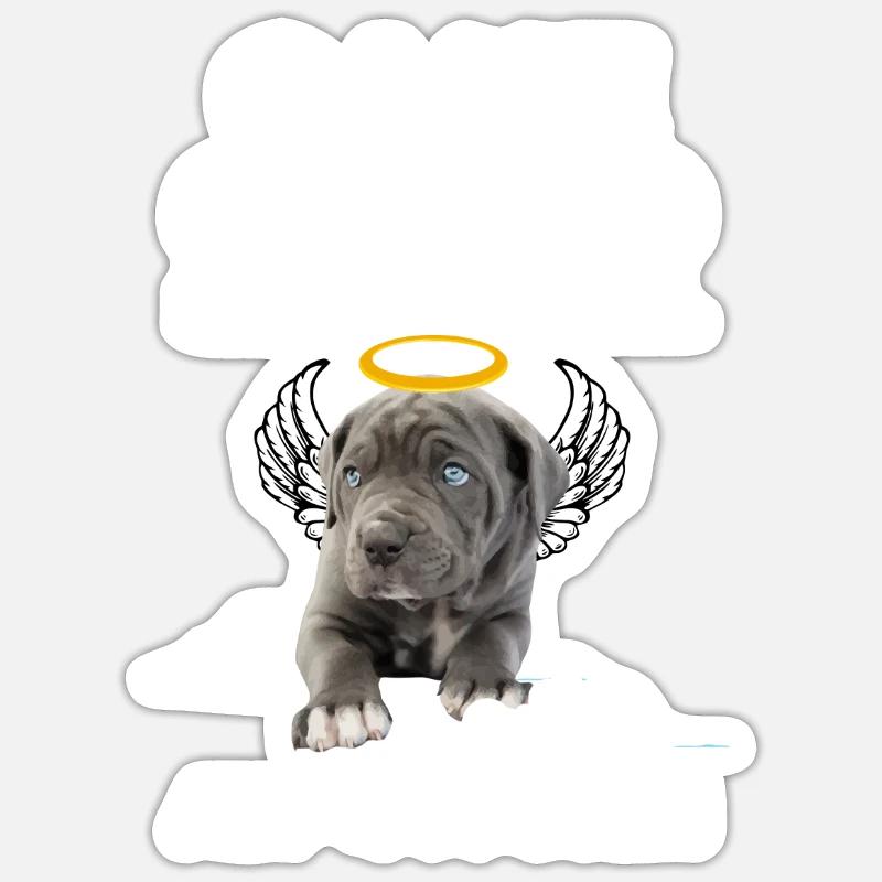 Cane Corso Schutzengel Pfoten Welpe Hund Moloss - Sticker Größe S (10 x 10 cm) - Mattweiß