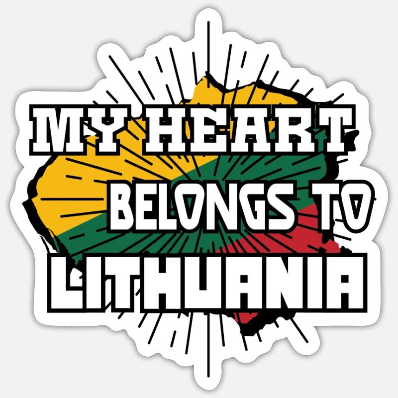 Lithuania EU - Sticker size S (10 x 10 cm) - white matte