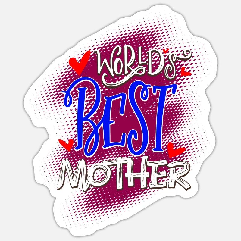Muttertag - Sticker Größe S (10 x 10 cm) - Mattweiß
