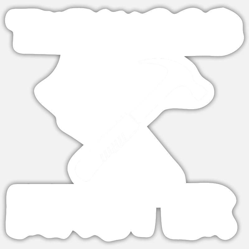Das Holz Master - Sticker Größe S (10 x 10 cm) - Mattweiß