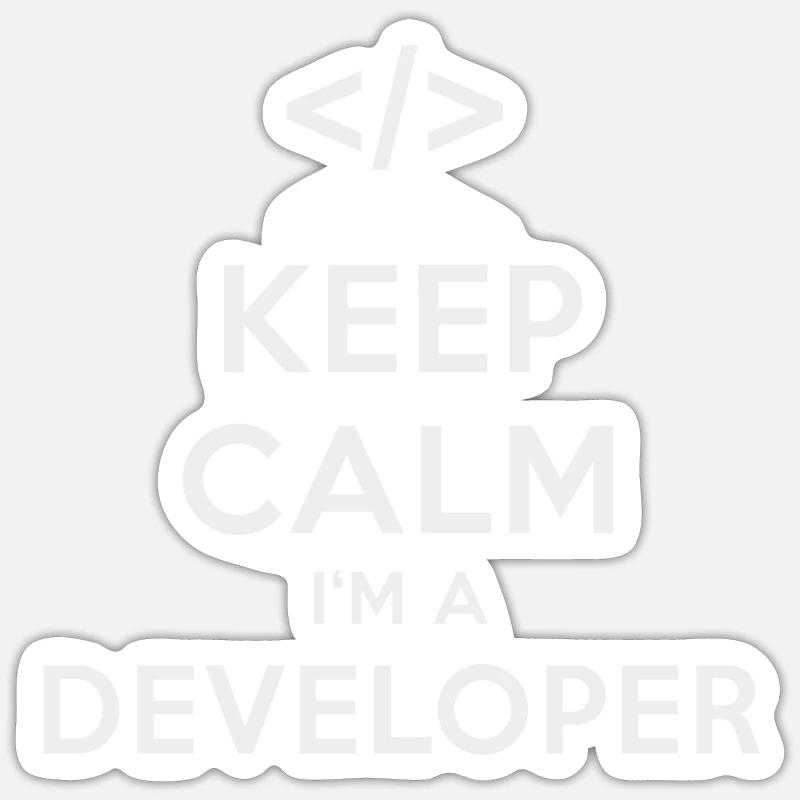 Keep calm I'm a Developer Sticker Größe S (10 x 10 cm)