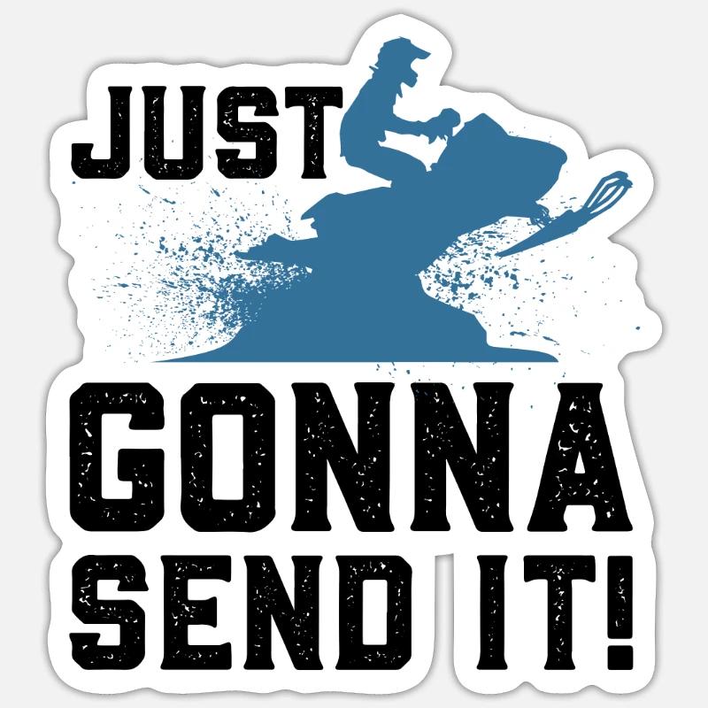 Snowmobiling Snowmobile Sticker size S (10 x 10 cm)