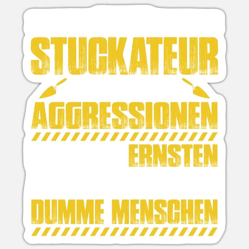 Plasterer plasterer stucco plasterer gift - Sticker size S (10 x 10 cm) - white matte