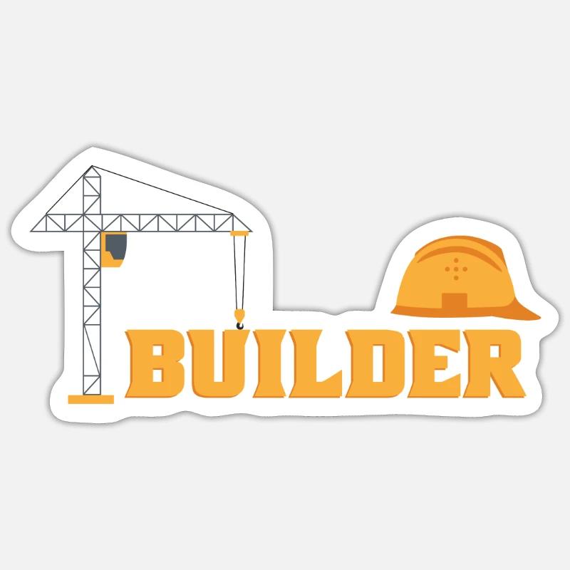 Construction worker Sticker size S (10 x 10 cm)