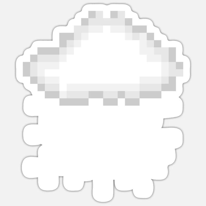 Les pixels de neige - Sticker taille S (10 x 10 cm) - blanc mat