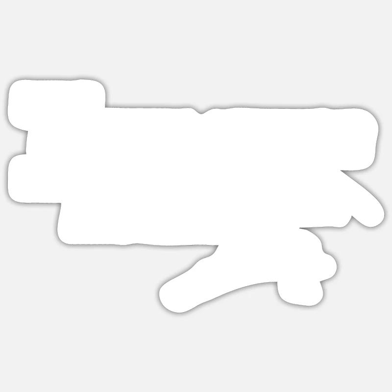 Die Hälfte Quantity Surveyor halbes Ninja - Sticker Größe S (10 x 10 cm) - Mattweiß