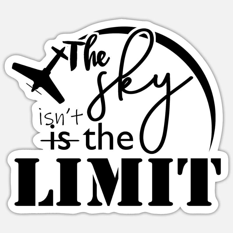 Glider Flight Pilot Glider Glider Glider - Sticker size S (10 x 10 cm) - white matte
