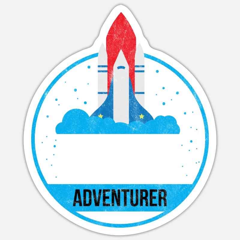 Cadeau d'aventure spatiale Sticker taille S (10 x 10 cm)