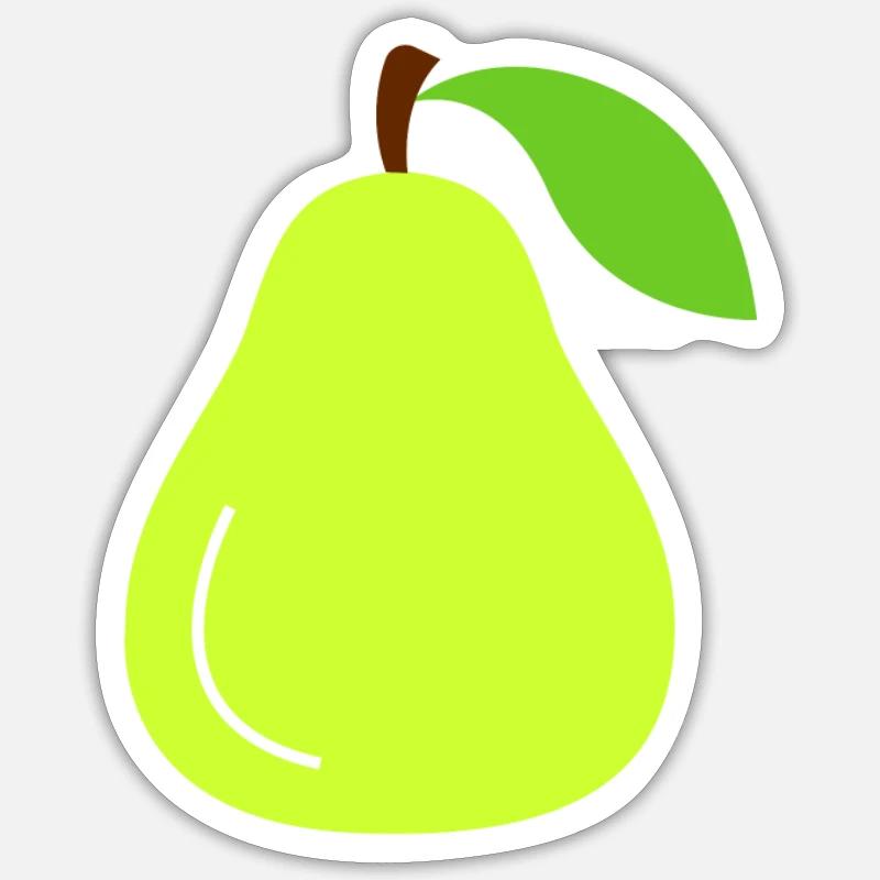pear - Sticker size S (10 x 10 cm) - white matte