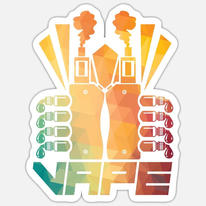Vape e-cigarette Sticker taille S (10 x 10 cm)