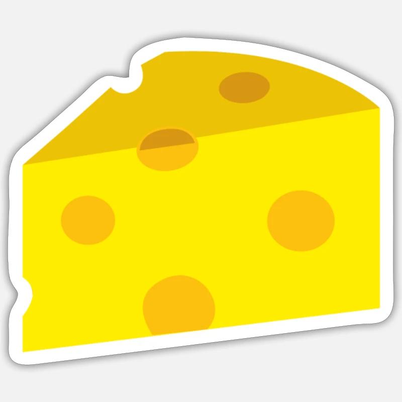 cheese - Sticker size S (10 x 10 cm) - white matte
