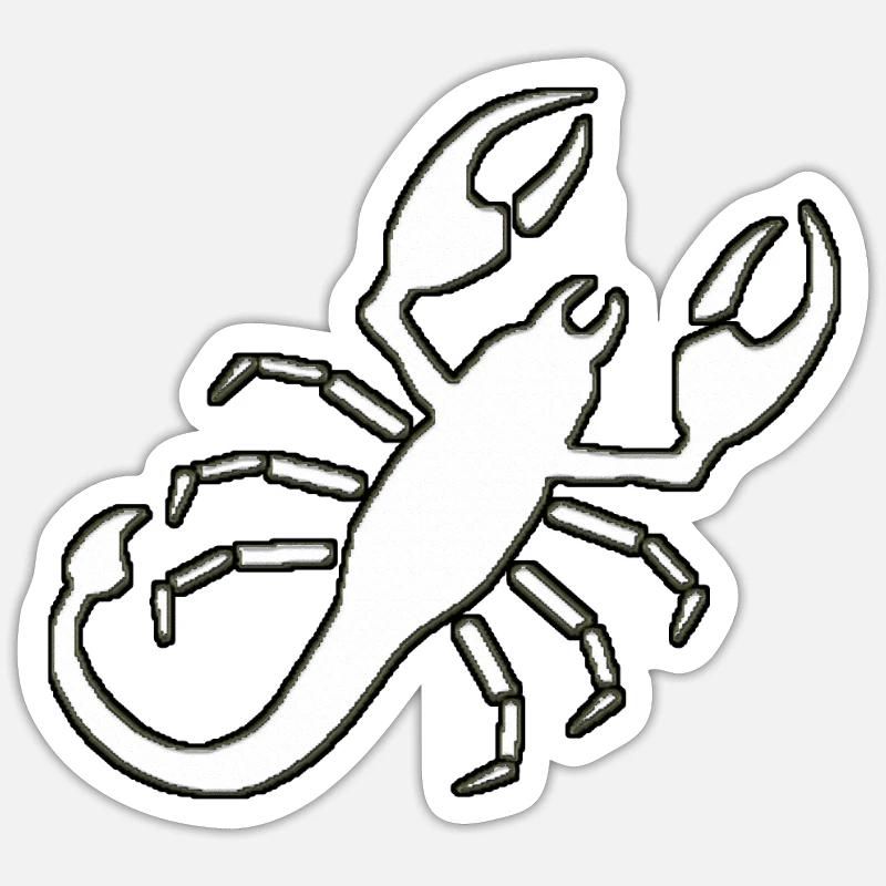 Scorpion - Sticker taille S (10 x 10 cm) - blanc mat