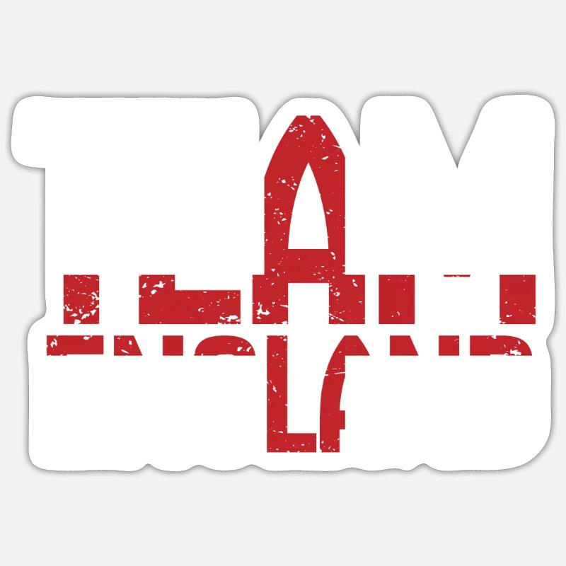 Angleterre eu - Sticker taille S (10 x 10 cm) - blanc mat