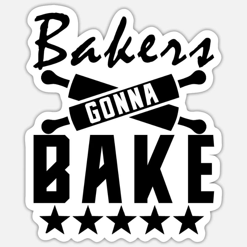 Bäcker Backen Bäckerei Bäckerin Baking Sticker Größe S (10 x 10 cm)