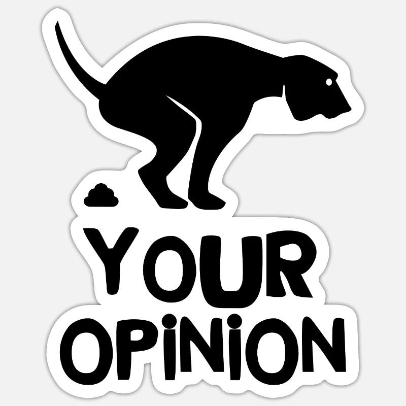 Ton opinion - Sticker taille S (10 x 10 cm) - blanc mat