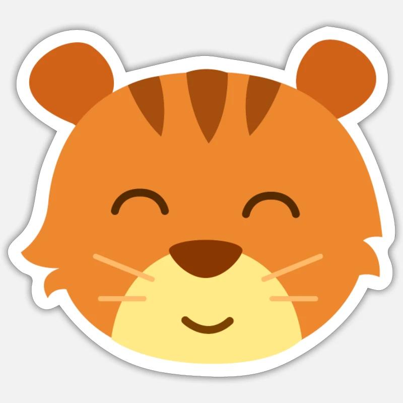 tiger - Sticker size S (10 x 10 cm) - white matte