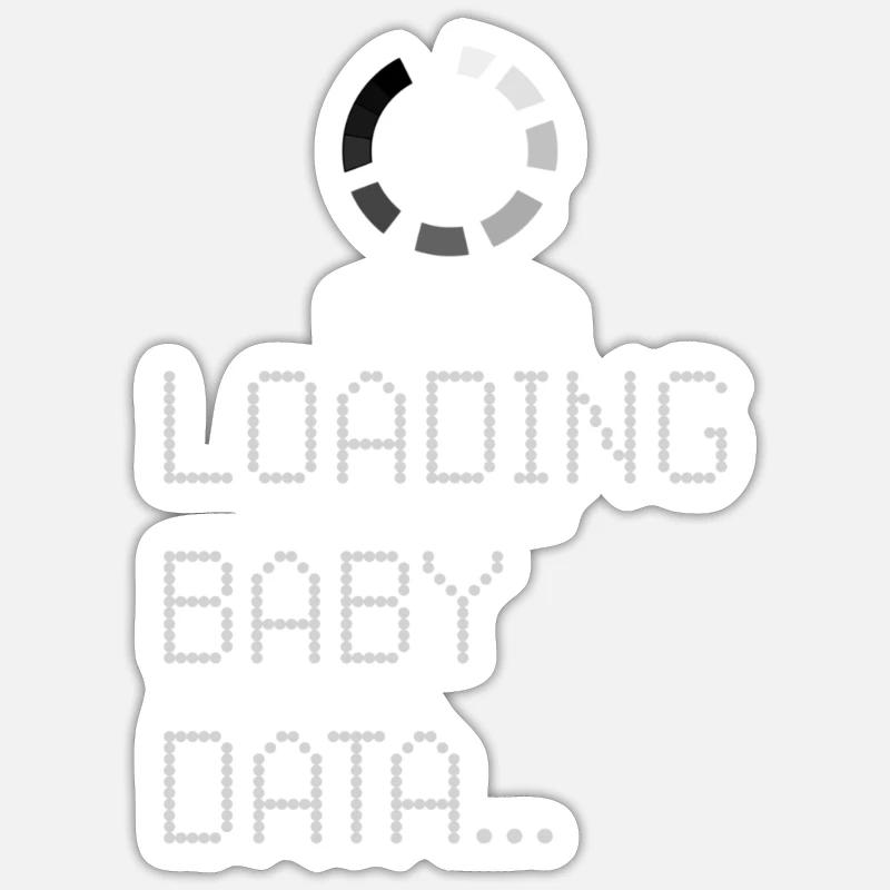 Loading Baby Data - Sticker size S (10 x 10 cm) - white matte