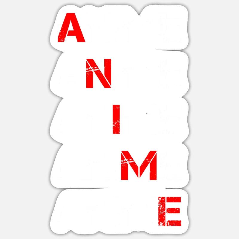 Anime - Sticker Größe S (10 x 10 cm) - Mattweiß