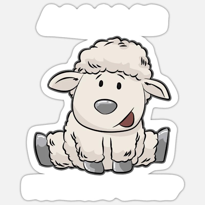 Dyslexia Dyslexic Dyslexic Sheep - Sticker size S (10 x 10 cm) - white matte