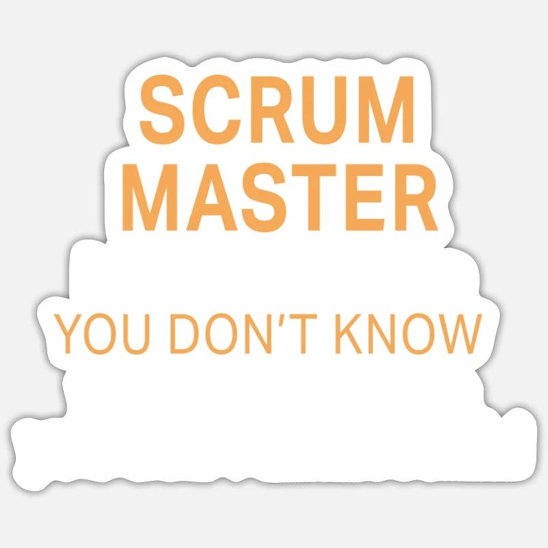 Drôle Scrum Master Résoudre la conception de problèmes - Sticker taille S (10 x 10 cm) - blanc mat