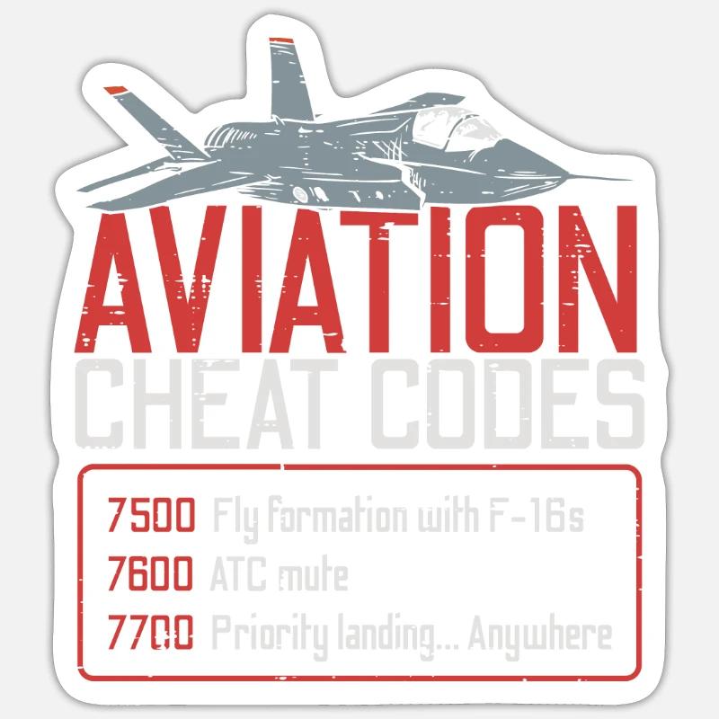 Luftfahrt Cheats Flugzeug Jet Geschenk fliegen - Sticker Größe S (10 x 10 cm) - Mattweiß