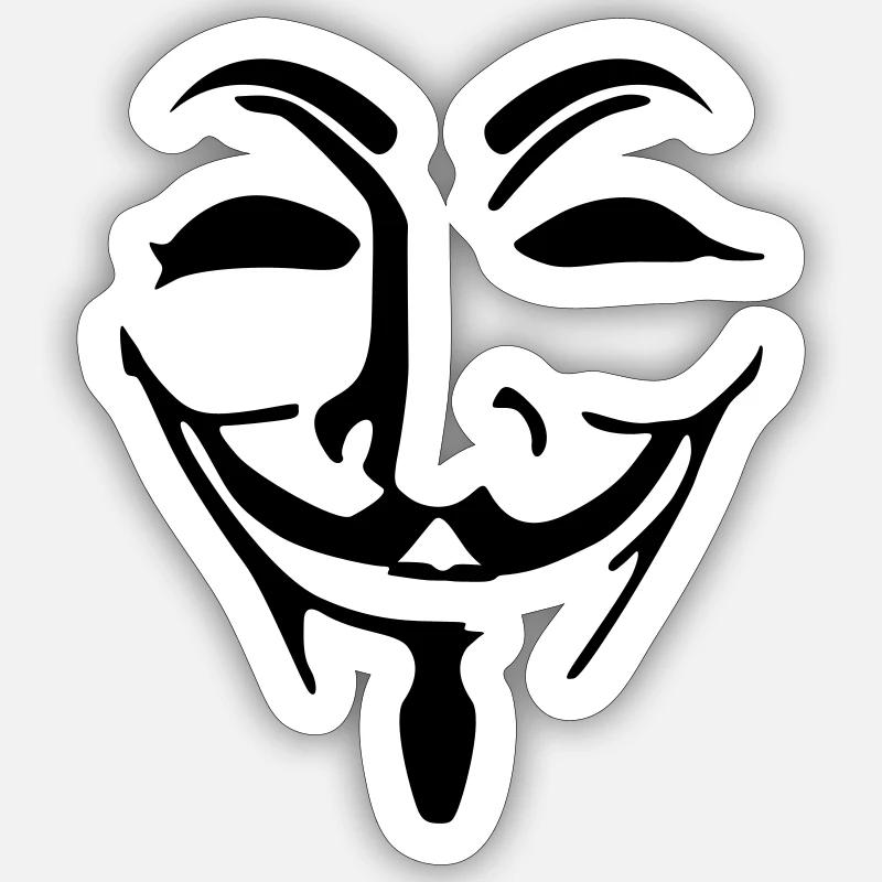 Anonymous - Sticker size S (10 x 10 cm) - white matte