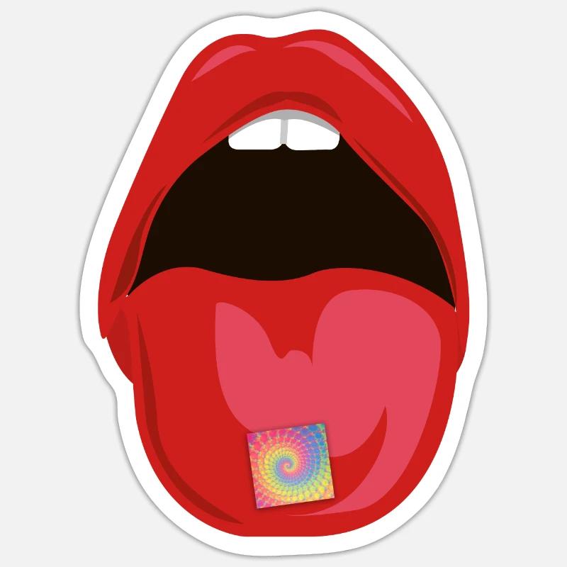 Psychédéliques au LSD acide Sticker taille S (10 x 10 cm)