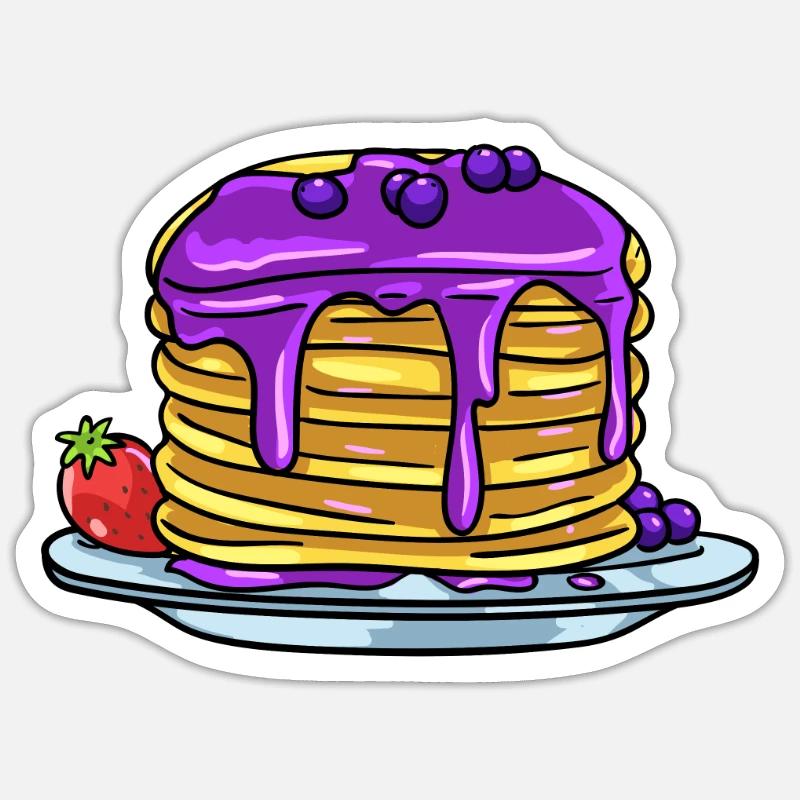 Pancake pancake pancake gift - Sticker size S (10 x 10 cm) - white matte