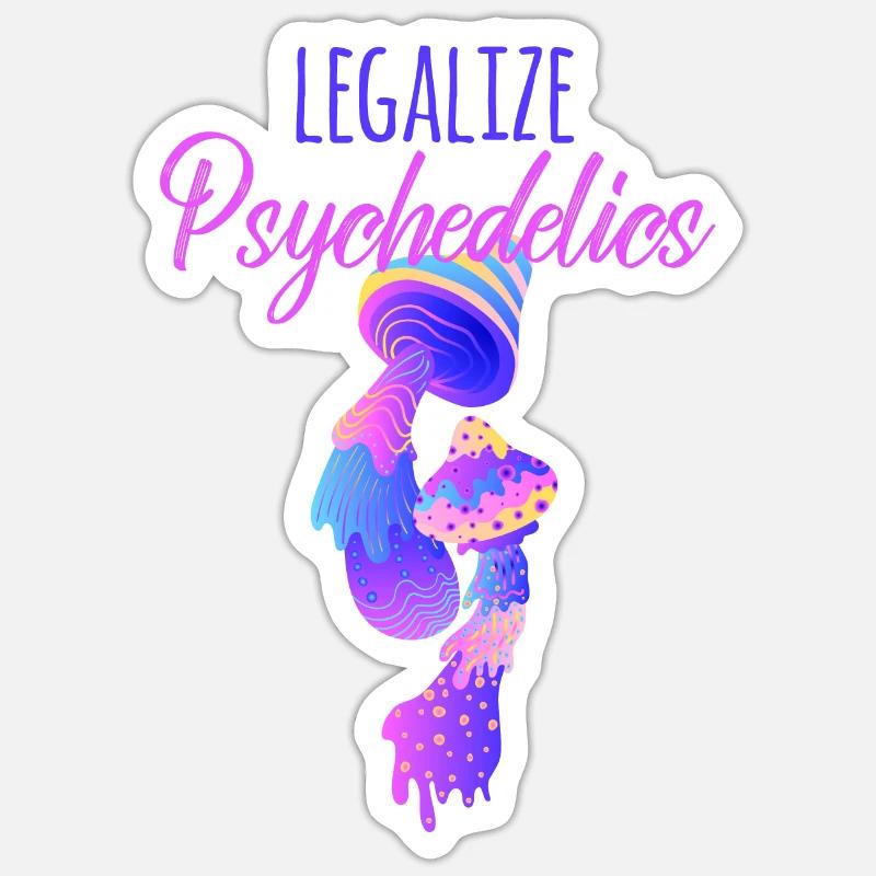 Acid LSD Psychedelisch Drogen - Sticker Größe S (10 x 10 cm) - Mattweiß