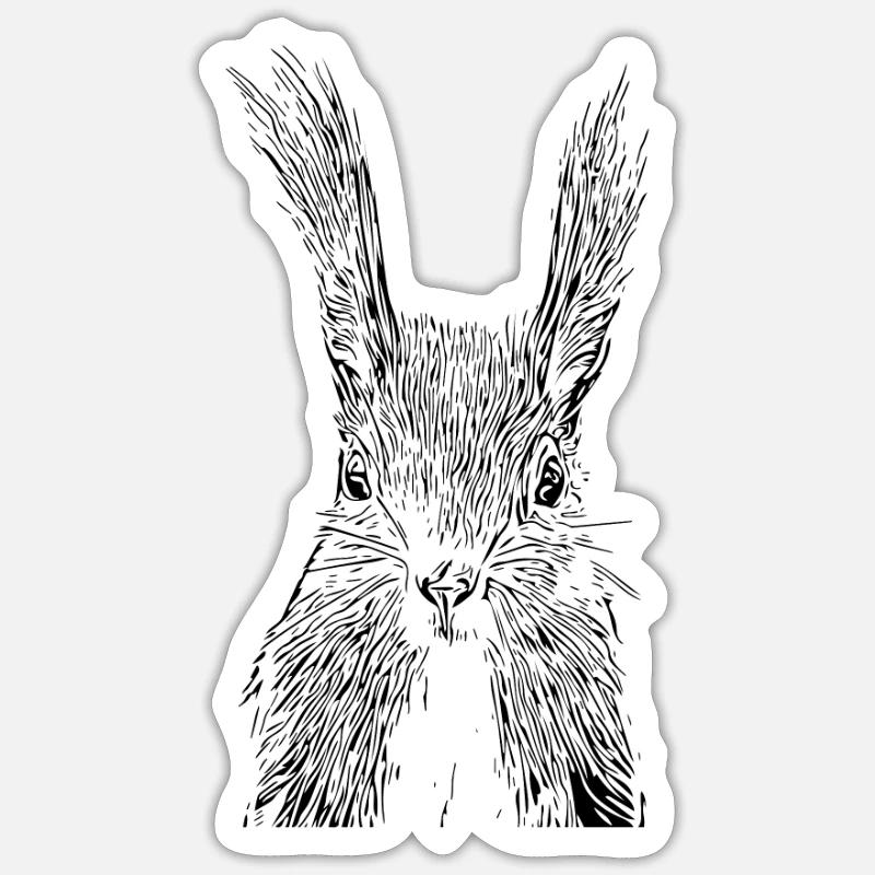 squirrel - Sticker size S (10 x 10 cm) - white matte