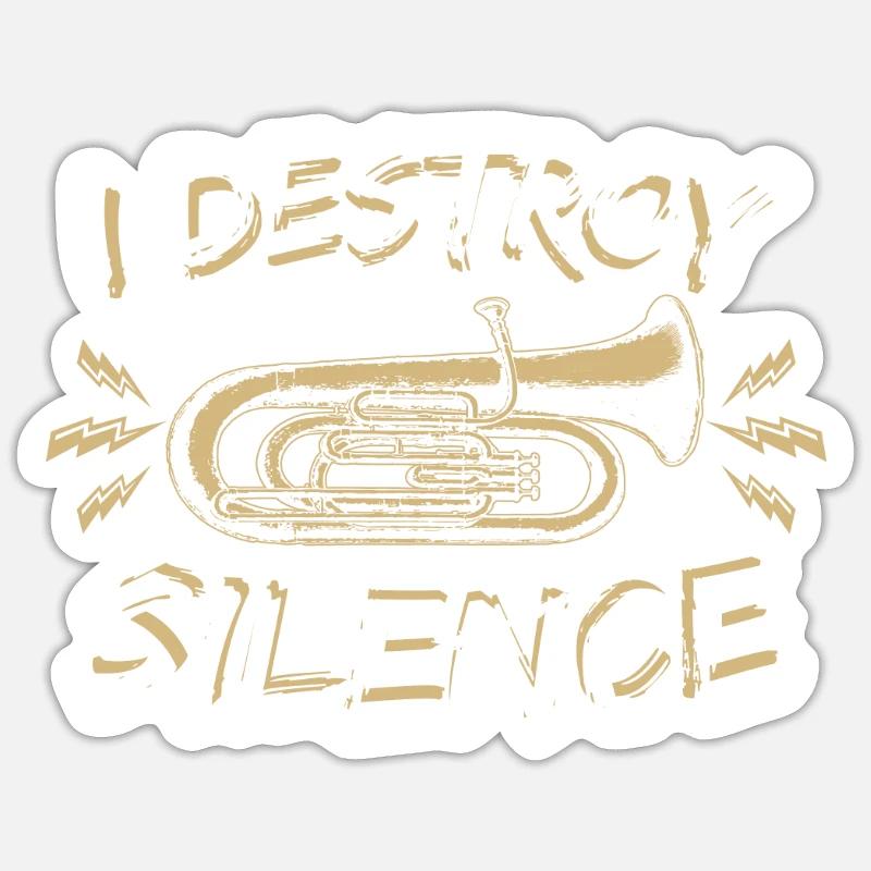 Blaskapelle - Sticker Größe S (10 x 10 cm) - Mattweiß