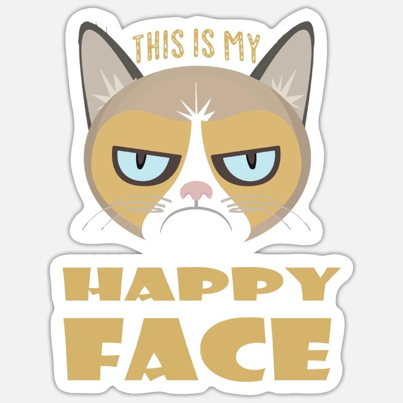 C’est mon visage heureux Sticker taille S (10 x 10 cm)