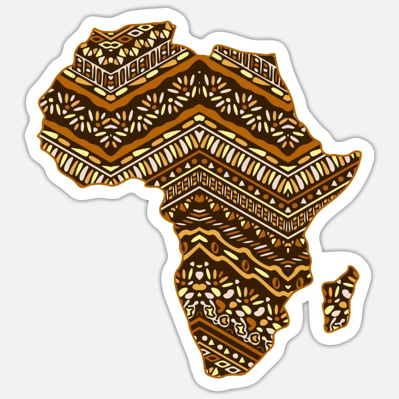 Africa map pattern Sticker size S (10 x 10 cm)