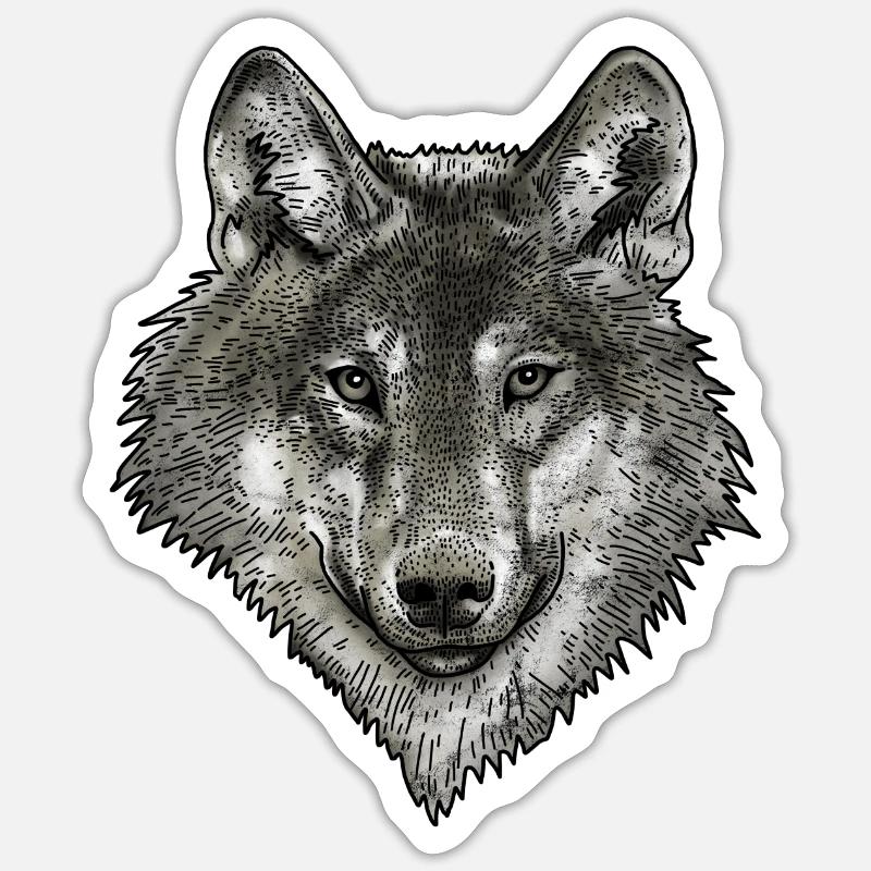 ulv - Sticker størrelse S (10 x 10 cm) - mat hvid