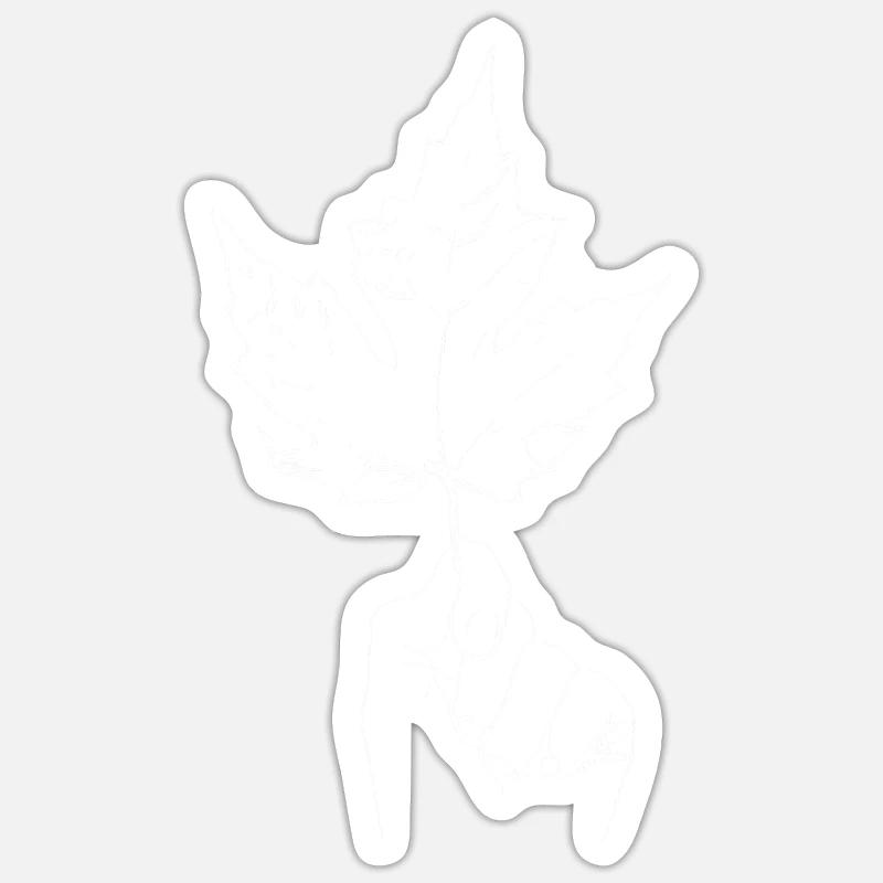 Maple maple leaf hand - Sticker size S (10 x 10 cm) - white matte