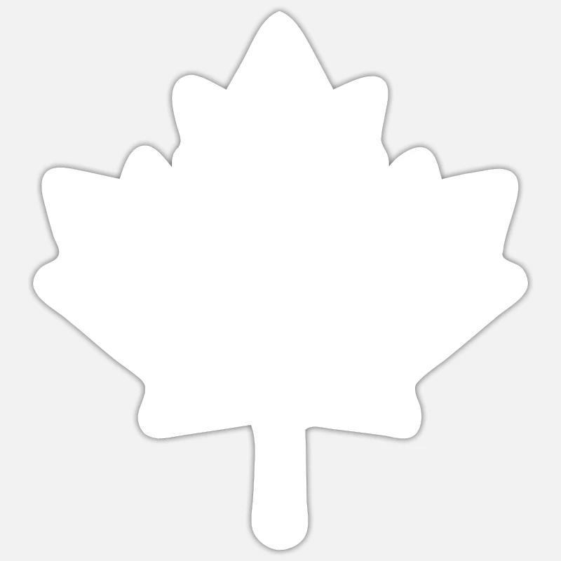 Feuille d'érable - Sticker taille S (10 x 10 cm) - blanc mat