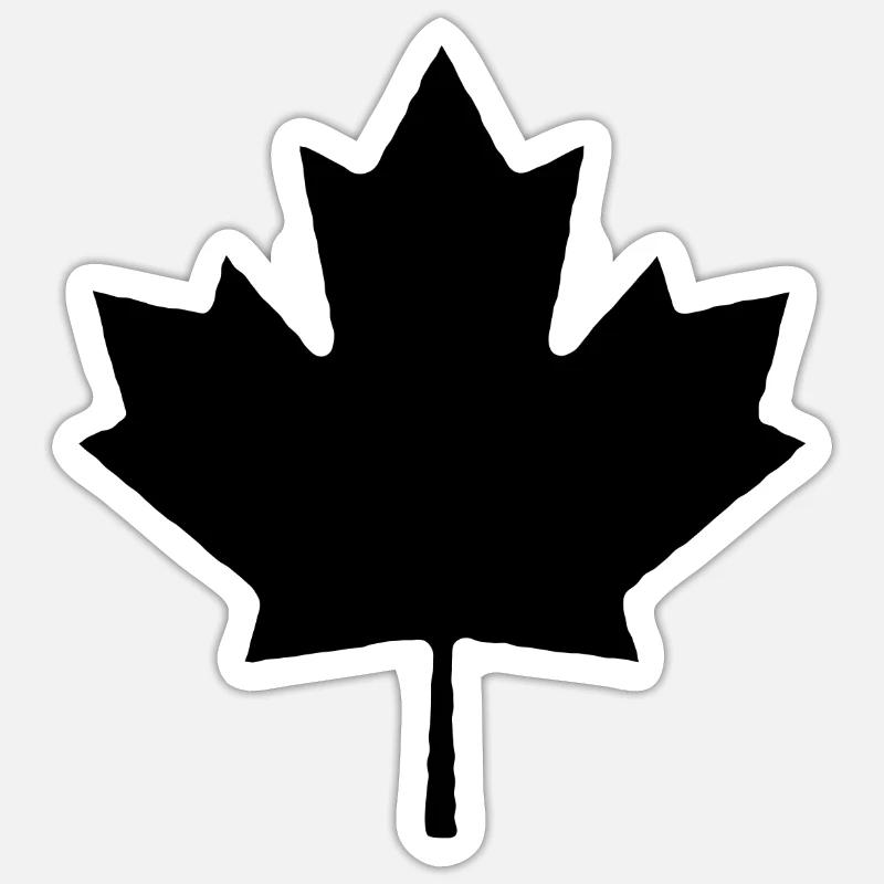 Maple maple leaf - Sticker size S (10 x 10 cm) - white matte