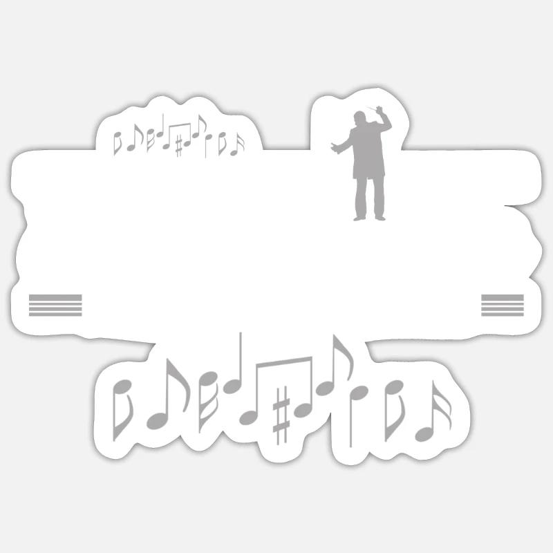 Dirigent Maestro Orchester Chor Leiten Geschenk Sticker Größe S (10 x 10 cm)