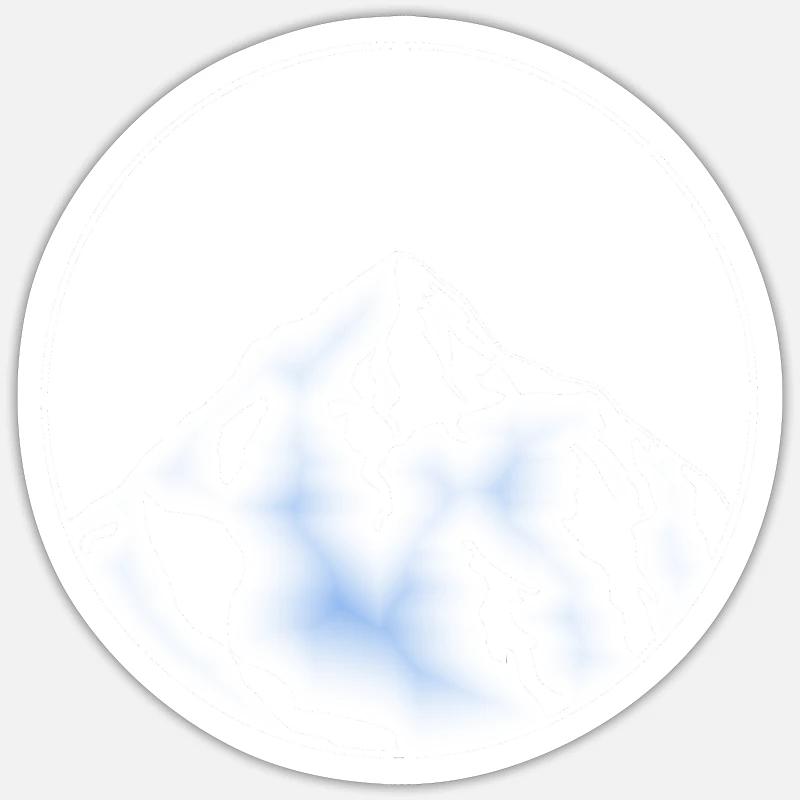 blauer Eis Gletscher Sticker Größe S (10 x 10 cm)