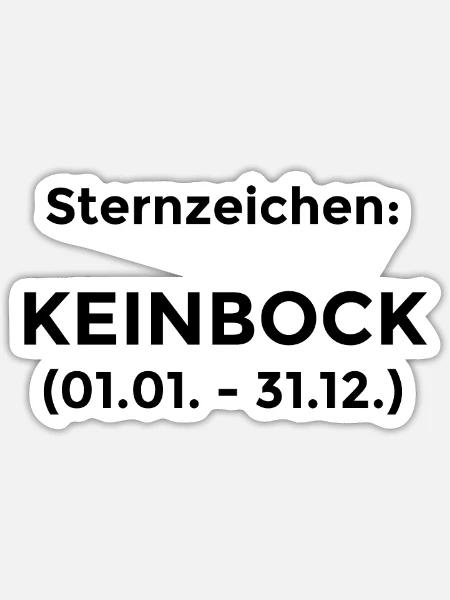 Sternzeichen Bock Horoskop Shirt Geschenk - Sticker Größe S (10 x 10 cm) - Mattweiß