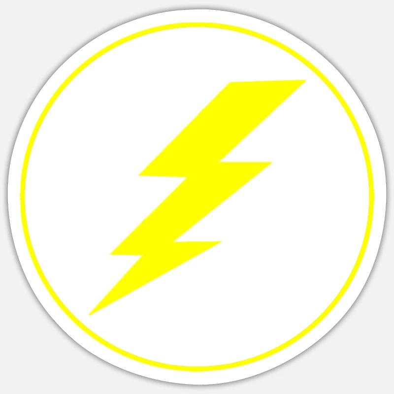 Flash - Sticker Größe S (10 x 10 cm) - Mattweiß