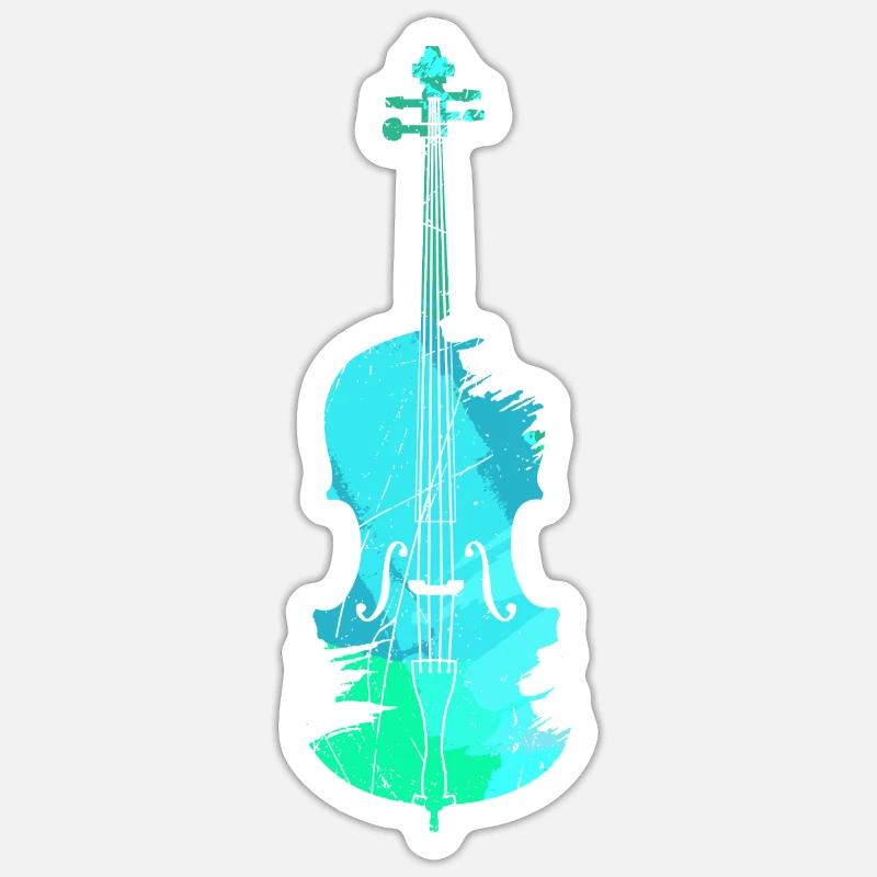 Violoncelle à genoux à cordes instrument de violoncelle violoncelle Sticker taille S (10 x 10 cm)