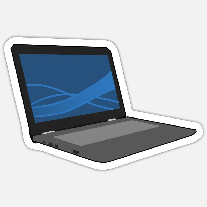 Laptop computer keyboard PC notebook gift idea Sticker size S (10 x 10 cm)