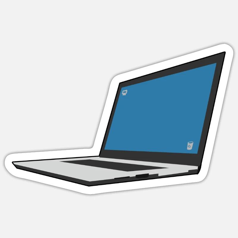 Laptop Computer Tastatur PC Notebook Geschenk Idee Sticker Größe S (10 x 10 cm)