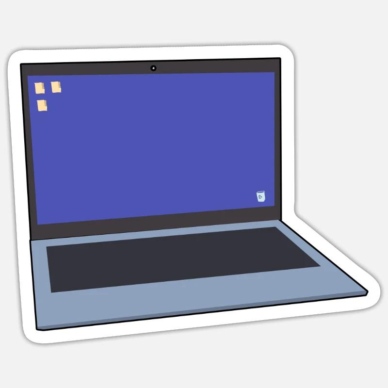 Laptop Computer Tastatur PC Notebook Geschenk Idee Sticker Größe S (10 x 10 cm)