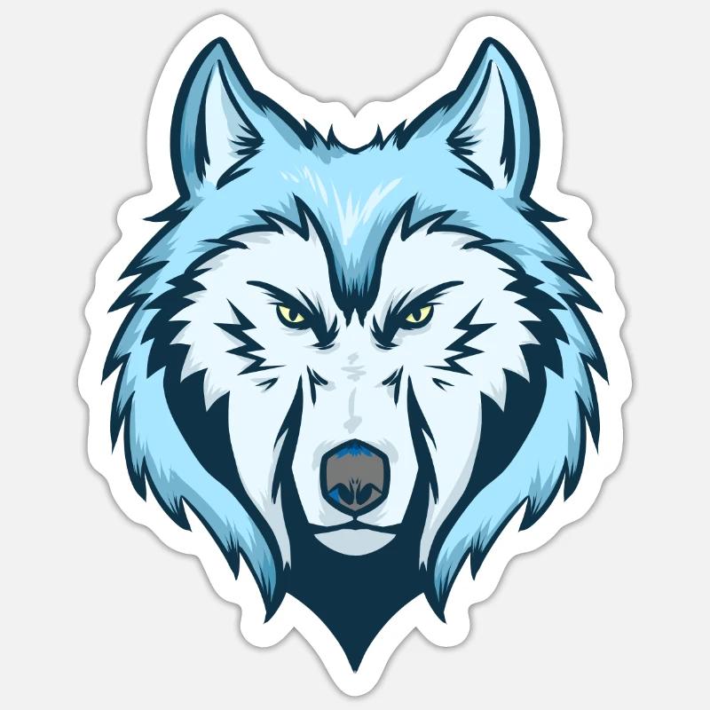 Wolf Predator Alpha Pack Prey Gift Idea Wild Sticker size S (10 x 10 cm)